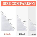 24 Inch Extra Large Piping Bags Disposable,50 Pack Thick Pastry Bags with 6 Bag Ties, Heavy Duty Icing Bags for Frosting,Cream and Pastry Filling,Cake Decorating bags