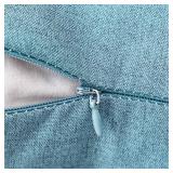 MIULEE Pack of 2 Decorative Outdoor Solid Waterproof Throw Pillow Covers Faux Linen Garden Farmhouse Coastal Cushion Cases for Summer Patio Tent Balcony Couch Sofa 16x16 Inch Blue Gray