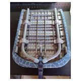 Mini Portable Ironing Board with Blue Geometric Cover