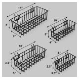 Daanxw Pegboard Baskets,Pegboard Accessories,Can be Used to Store Items That Are Not Easy to Hang on a Pegboard (4pcs) (Black Light-Duty)
