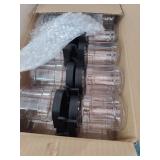 Unittype 20 Set Pegboard Organizer Accessories Peg Boards Jars with Lids Plastic Pegboards Bins Storage Containers Clear Peg Board Wall Organizer for Garage Sewing Office Home Supplies(Black)