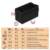 DailyPlus Purse Organizer Insert Felt Bag Organizer Handbag Organizer Insert Bag In Bag Organizer for Tote Purse Bag 14 Pockets Black X-Large