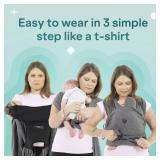 Koala Babycare Baby Carrier Wrap, Easy to Wear As a T-Shirt - Original Baby Carrier Newborn to Toddler - Sling One Size Fits All - Baby Wraps Carrier Up to 19lbs