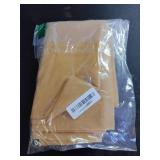 Simplebrand Gold Sheer Curtains 63 Inch Length 2 Panels, Rod Pocket Solid Color Window Sheer Curtain Panels, Elegant Curtains & Drapes for Living Room, Bedroom 2 Panels (Gold, 42\" W x 63\" L)