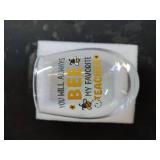 Futtumy Teacher Gifts for Women, Teachers Christmas Valentines Day Gift for Women Professor Daycare, You Will Always Bee My Favorite Teacher Stemless Wine Glass, 17oz