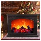 Faux fire place light