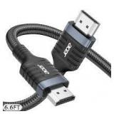 acer 8K HDMI 2.1 Cable 6.6FT, 48Gbps Ultra High-Speed Braided Cord Supports 8K@60Hz, 4K@120Hz, HDR10+/HDCP 2.2 & ARC/eARC, Certified HDMI Cable Compatible with PS5, PS4, Xbox, Monitors, Laptops, HDTV
