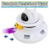 Electronic cat laser and peek a boo toy