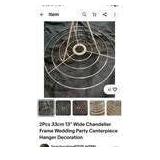 13-inch Spiral Metal Chandelier Frame Set