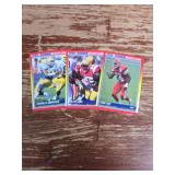 1990 Score NFL Rookie Cards - Arbuckle, Sims, Cox Set