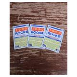 1990 Score NFL Rookie Cards - Arbuckle, Sims, Cox Set