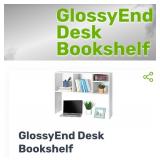 Modern White Desk Bookshelf Combo