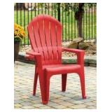 Big Easy Adirondak Patio Chair With Cup Holder, Cherry Red