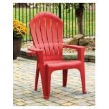 Big Easy Adirondak Patio Chair With Cup Holder, Cherry Red