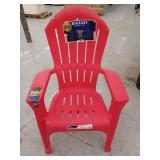 Big Easy Adirondak Patio Chair With Cup Holder, Cherry Red