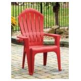 Big Easy Adirondak Patio Chair With Cup Holder, Cherry Red