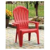 Big Easy Adirondak Patio Chair With Cup Holder, Cherry Red