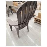 Adams Big Easy Outdoor Resin Adirondack Chair with Cup Holder  Gray
