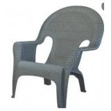 Woven Lounge Chair, Gray