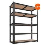 Heavy Duty Storage Shelves, Adjustable Garage Shelving Unit for Basement, Warehouse, Kitchen, Pantry-72"H x 35"W x 15"D, 5 Tiers
