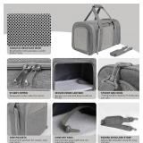 Carriers Soft-Sided Large Pet Carrier for Cats Dogs Small Animals Up to 35Lbs,Top Load Carrier,Ventilated Design,Portable Cat Carrier Airline Approved(X-Large, Grey)