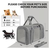 Carriers Soft-Sided Large Pet Carrier for Cats Dogs Small Animals Up to 35Lbs,Top Load Carrier,Ventilated Design,Portable Cat Carrier Airline Approved(X-Large, Grey)