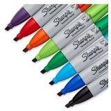 Sharpie 8pk Permanent Markers Chisel Tip Multicolored: Bold Thick Markers for Art & Office, Quick Drying, Water-Resistant