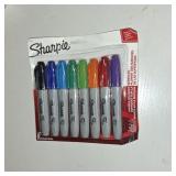 Sharpie 8pk Permanent Markers Chisel Tip Multicolored: Bold Thick Markers for Art & Office, Quick Drying, Water-Resistant