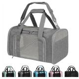 Carriers Soft-Sided Large Pet Carrier for Cats Dogs Small Animals Up to 35Lbs,Top Load Carrier,Ventilated Design,Portable Cat Carrier Airline Approved(X-Large, Grey)