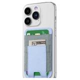 Magnetic Phone Wallet for Apple MagSafe, Card Wallet Holder for iPhone 15 Pro Max/15 Plus/15 Pro/15, 14 Pro Max/14 Plus/14 Pro/14, 13 Pro Max/13 Pro/13 (Purple(Max Hold 7 Cards))