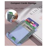 Magnetic Phone Wallet for Apple MagSafe, Card Wallet Holder for iPhone 15 Pro Max/15 Plus/15 Pro/15, 14 Pro Max/14 Plus/14 Pro/14, 13 Pro Max/13 Pro/13 (Purple(Max Hold 7 Cards))