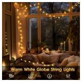Heceltt 98.4ft 300LED Globe String Lights Outdoor,Crystal Fairy Light IP44 Waterproof Outdoor Hanging Decorative Lights for Home Tent Patio Garden Party Wedding Decor