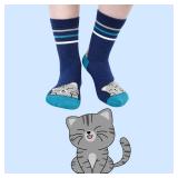 5 Pairs Womens Cat Socks Funny Dog Socks for Ladies Cute Novelty Animal Christmas Gifts for Women