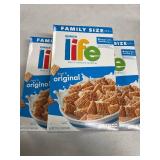 3 Boxes! Quaker Life Original Family Size Cereal - 22.3oz