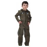 Brcus Boys Air Force Fighter Pilot Role Play Halloween Cosplay Costumes Set Jumpsuit XL