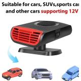 150W 12V Car Heaters Portable Car Heater, Auto Heater Fan Fast Heating Quickly Defrost Defogger Heating Cooling Fan, Car Windshield