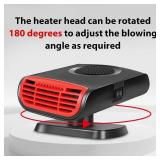 150W 12V Car Heaters Portable Car Heater, Auto Heater Fan Fast Heating Quickly Defrost Defogger Heating Cooling Fan, Car Windshield