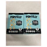 2 Boxes! POPFULLY Sea Salt & Pepper Popcorn, Sharing Bags, Savory Flavor, Big Pop, Micro Popcorn Bags - 3-Pack/each
