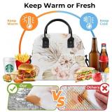 Clastyle Leaves Women Lunch Box Bag Large Camping Adult Lunch Tote Insulated Cooler Bag for Office Work Picnic,Boho Flower