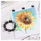 Ufmarine 120 Pcs Mini Binder Clips, Small Binder Clips Black, 15mm Paper Clips for Office