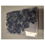 Ufmarine 120 Pcs Mini Binder Clips, Small Binder Clips Black, 15mm Paper Clips for Office