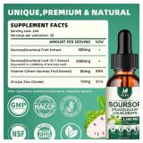 THREE BOTTLES - Soursop Bitters Liquid Drops, Natural Graviola Extract for Cell Support & Regeneration, Immune Boost, Antioxidant, Herbal Goodness, Sugar/Gluten Free, Natural Flavor, 2.3 Fl Oz