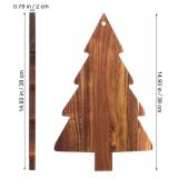 DOITOOL Christmas Charcuterie Boards, Wooden Christmas Tree Cutting Board Chopping Platter Serving Tray for Cheese Bread Vegetables Fruit Salad Sushi Holiday Kitchen Decor