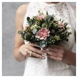Bridal Bouquet Holder Foam Floral Dome Shape Lightweight Durable Flower Arrangement Craft Supplies 8.46X5.90X5.90 Inch Wedding Decor