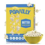 TWO BOXES - POPFULLY Butter Popcorn Fully Pops, Sharing Bags, Buttery Flavor, Big Pop, Micro Popcorn Bags, 3-Pack