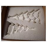 2 PCS White Ceramic Christmas Tree with Lights Ceramic Christmas Trees That Light Up for Tabletop Decor, Frosted Xmas Tree Set Elegant Christmas Tree for Home, Gift & Winter Village (7.68