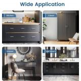 Knobonly 30 Pack Dresser Handles 3-3/4 inch (96mm) Hole Centers, Cabinet Pulls Brushed Nickel, Kitchen Cabinet Handles