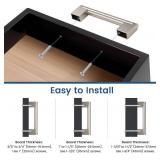 Knobonly 30 Pack Dresser Handles 3-3/4 inch (96mm) Hole Centers, Cabinet Pulls Brushed Nickel, Kitchen Cabinet Handles