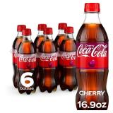 Coca-Cola Cherry Soda Soft Drink, 16.9 fl oz, 6 Pack