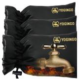 Outdoor Faucet Covers for Winter Freeze Protection, 3 Pack 6.7" x 9.5" Hose Bib Covers for Winter, Water Spigot Covers Winter Insulated, Pipe Wrap Insulation Cover Socks Faucet Freeze Protector